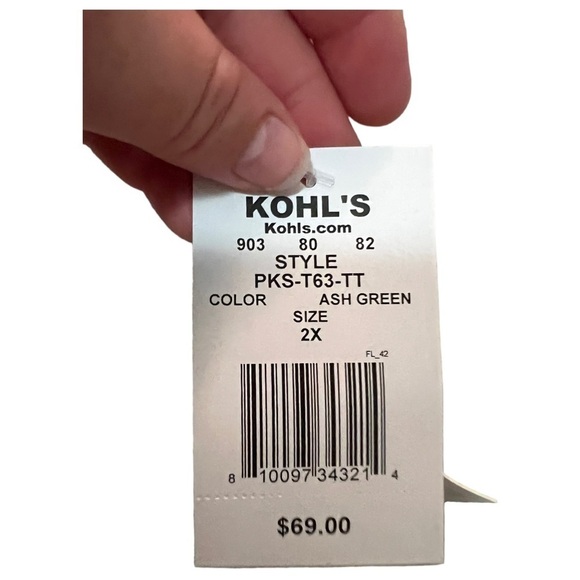 Psk Collective Easy Sweatshirt Ash Green 2X NWT Crew Neck Fit - Picture 4 of 9